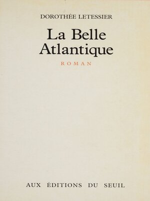 cover image of La Belle Atlantique